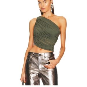 Green Diana Crop- Norma Kamali